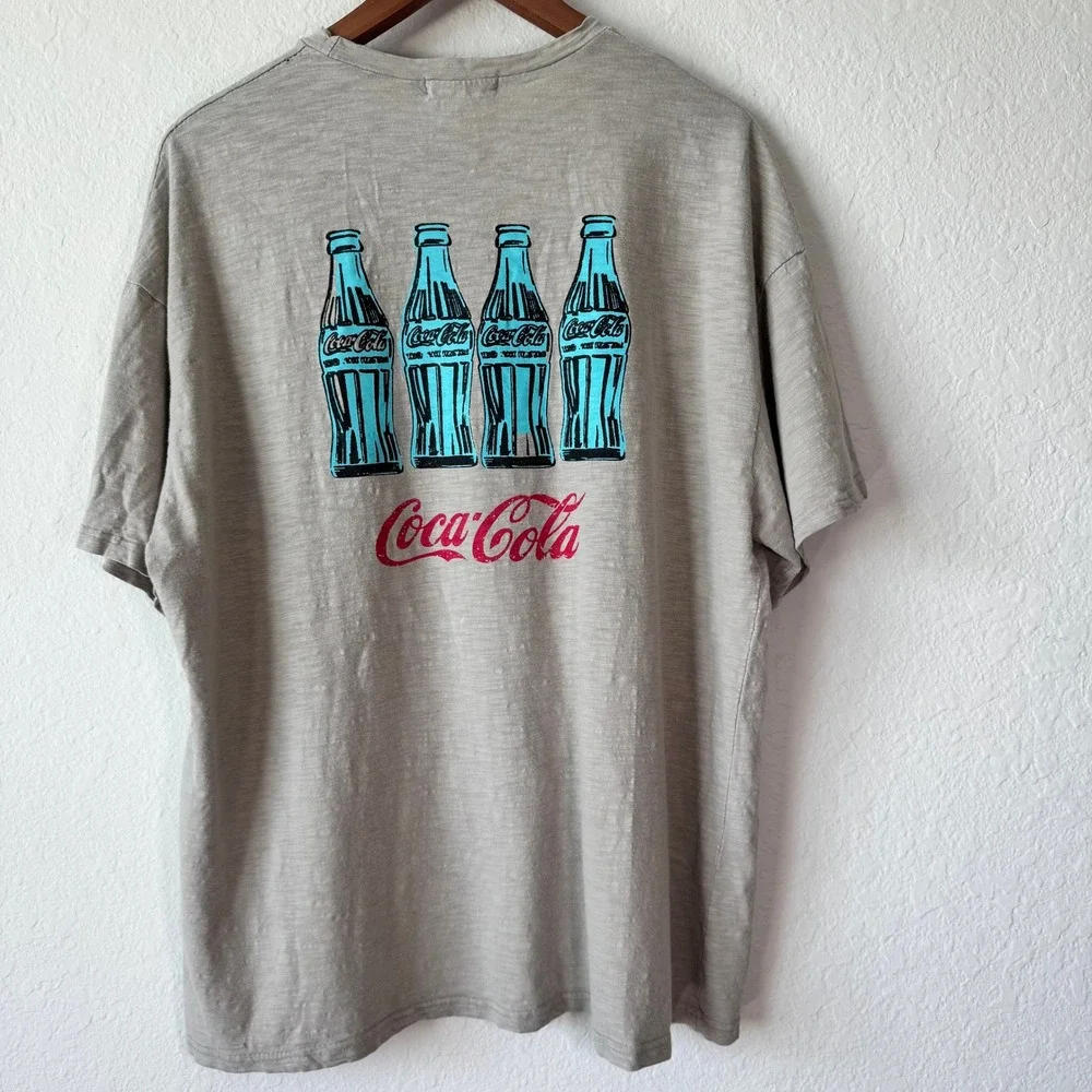 Noriter 2007 Coca-Cola Graphic Slub Knit T-Shirt Short‎ Sleeve Relaxed Fit